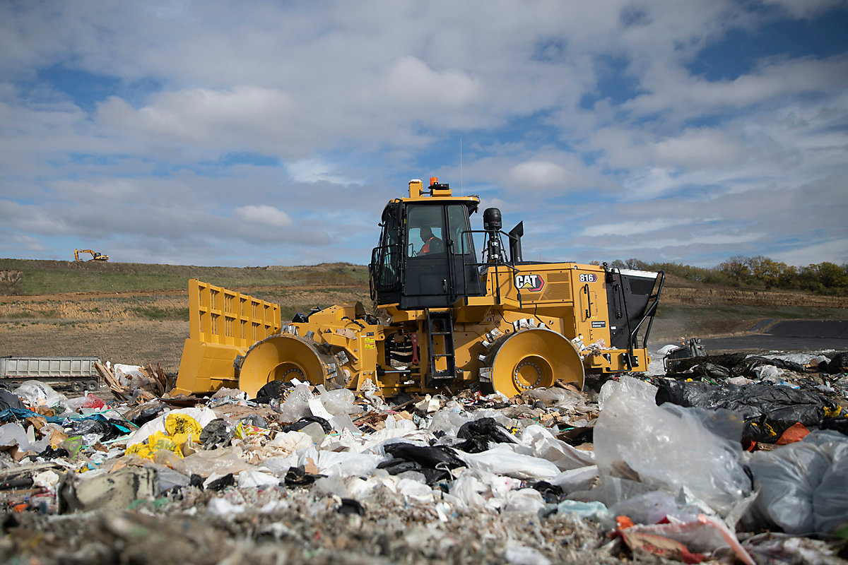 CAT equipment at waste land