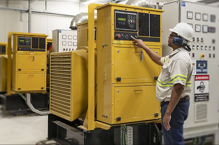 Maintenance on a commercial backup generator